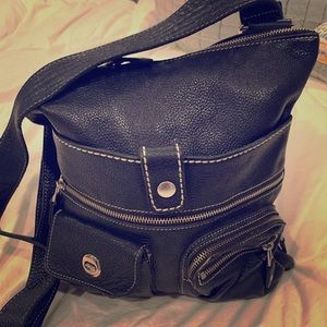 ROOTS- Genuine Leather Crossbody Bag